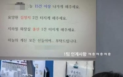 "심정지 2건 터지게…" 소방서 사무실 사진에 '논란 폭발'