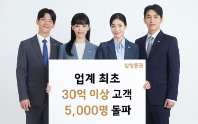 삼성증권, 30억 이상 투자자 5000명 넘겨…업계 최초