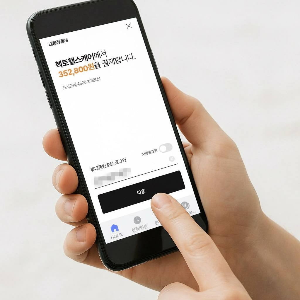 헥토파이낸셜의 내통장결제 사용 모습. 헥토파이낸셜 제공