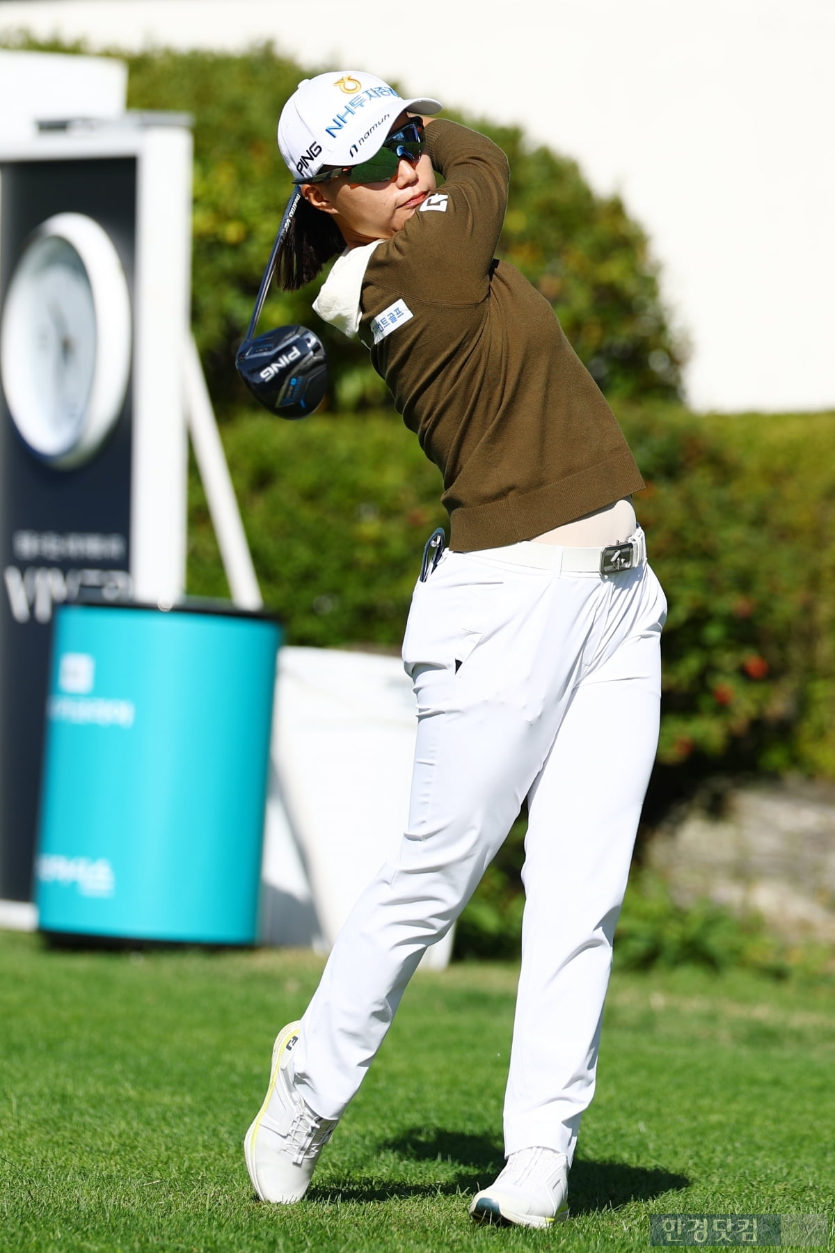 [포토] 정윤지, '파워 넘치는 힘찬 스윙' (상상인·한경 와우넷 오픈 2025)