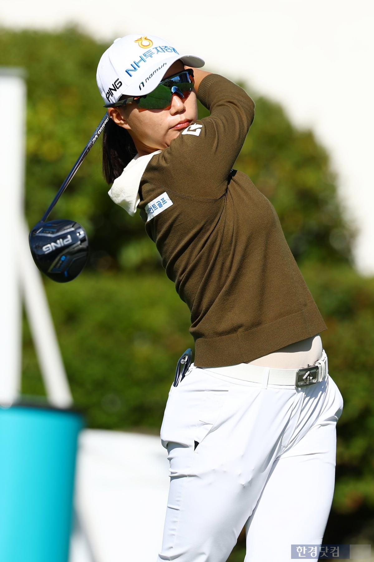 [포토] 정윤지, '파워 넘치는 힘찬 스윙' (상상인·한경 와우넷 오픈 2025)