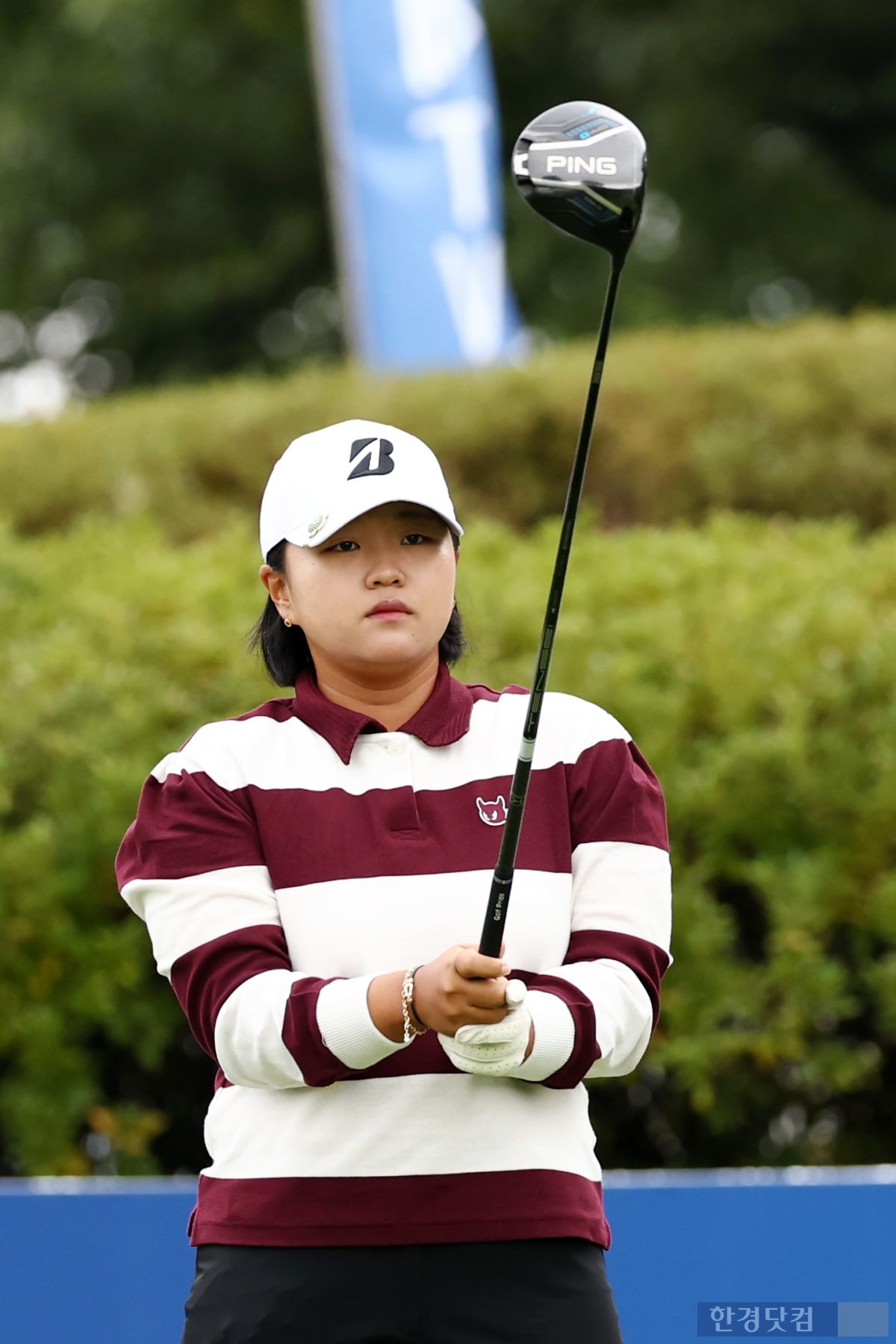 [포토] 신다인, '첫 홀부터 신중하게~' (상상인·한경 와우넷 오픈 2025)