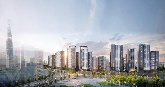 잠실르엘 인근에 있는 잠실래미안아이파크 투시도. 사진=삼성물산