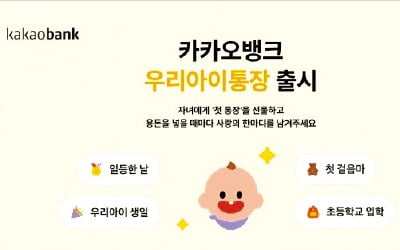 카카오뱅크, 자녀 명의…최고 연 7.0% 금리
