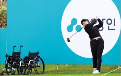 지름 15m '상상인 티샷'…사랑의 휠체어 59대 기부 성공