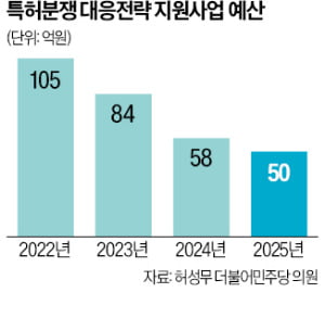 특허괴물 공격 거세지는데…국내 기업 지원 예산은 급감