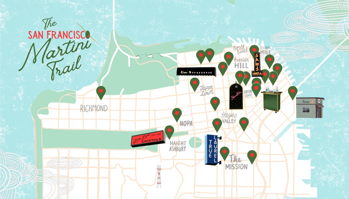 샌프란시스코로 떠나는 칵테일 여행… '샌프란 마티니 트레일'