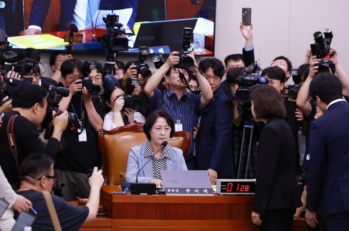 국민의힘, 법사위 국감 진행 항의 / 사진=연합뉴스