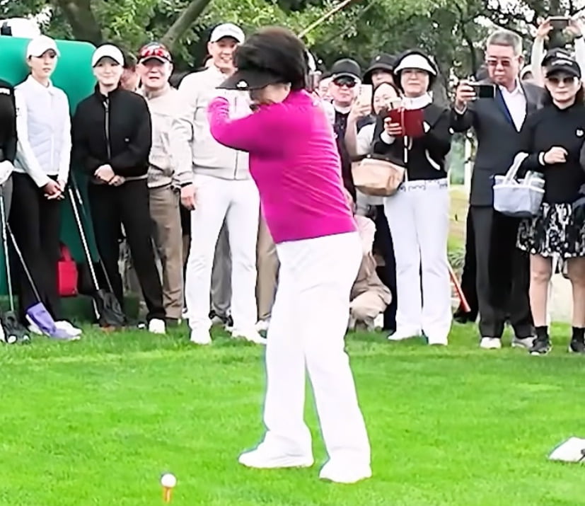 이길여 총장 골프 스윙