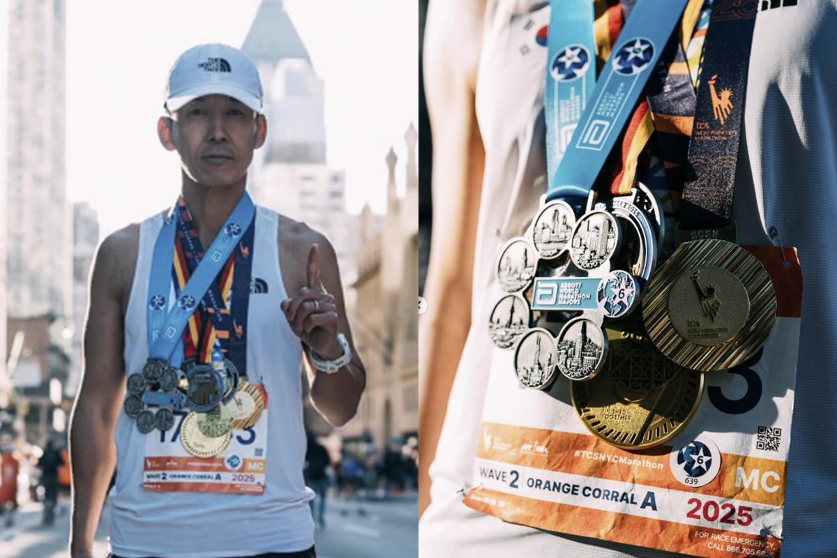 션 "세계 7대 마라톤, 1년에 모두 완주"…목에 메달 주렁주렁