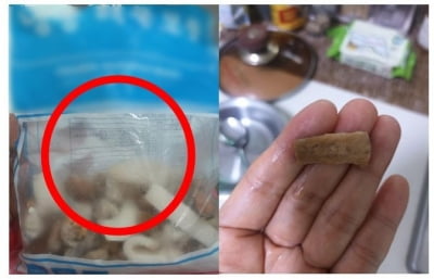 "어쩐지 지독한 냄새가…" 중국산 냉동해물에서 담배꽁초 나와