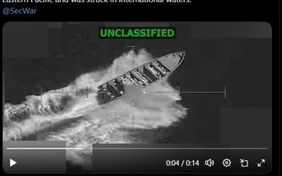 美 "태평양서 마약 선박 격침…'마약 테러리스트' 3명 사망"