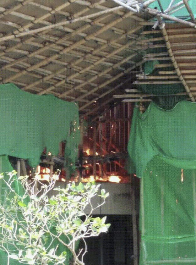 100명 이상이 숨진 홍콩 고층아파트 대형 화재 초기 단계로 보이는 영상이 소셜미디어를 통해 빠르게 확산하고 있다. 영상=스레드 캡쳐