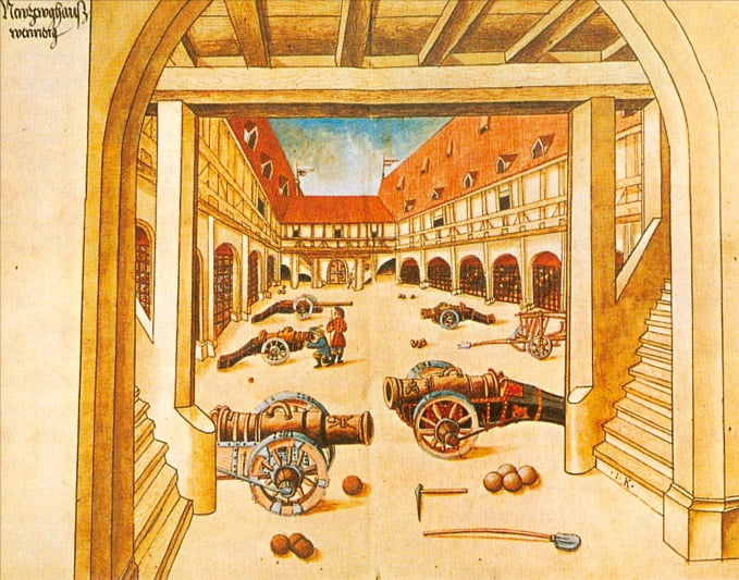 신성로마제국 막시밀리안 1세가 인스부르크에 설치한 병기고 모습. /위키피디아 제공