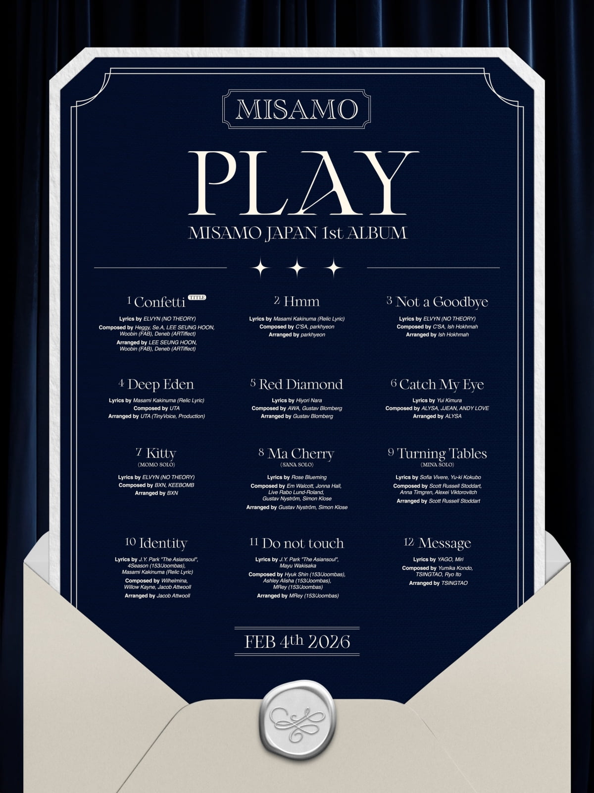 TWICE Unit MISAMO to Release First Full-Length Japanese Album 'PLAY' with Title Track 'Confetti'