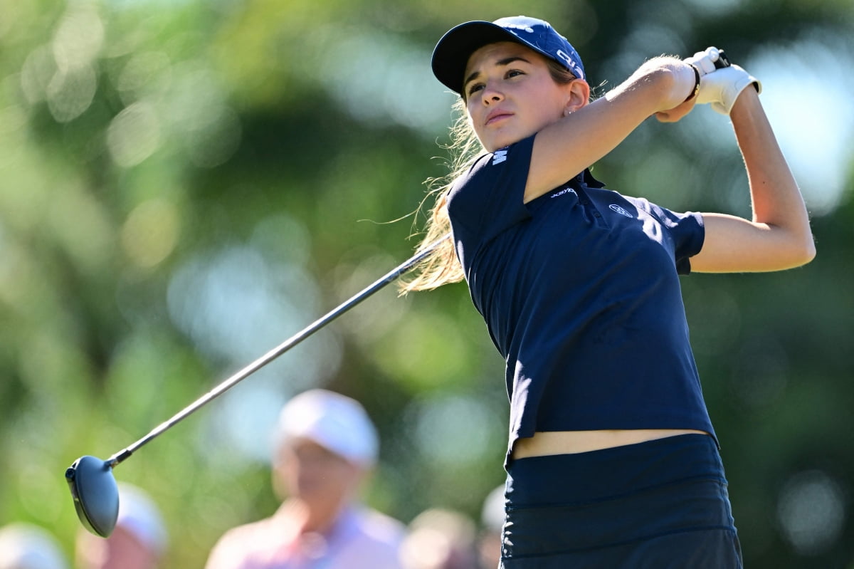 트럼프, 손녀에 "긴장하지 말라" 했는데…'LPGA 데뷔' 첫날 결과는