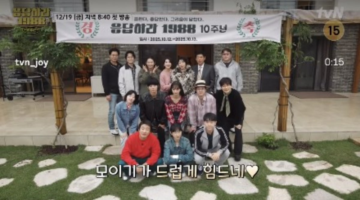 혜리, 류준열 빠진 '응팔' 10주년 MT 홍보..."재밌네"