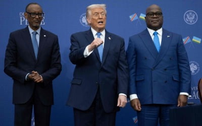 노벨평화상 갈망하는 트럼프, 민주콩코·르완다 평화협정 중재…"희토류도 채굴" [HK영상]