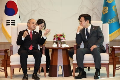 李대통령, 손정의 소프트뱅크그룹 회장 면담