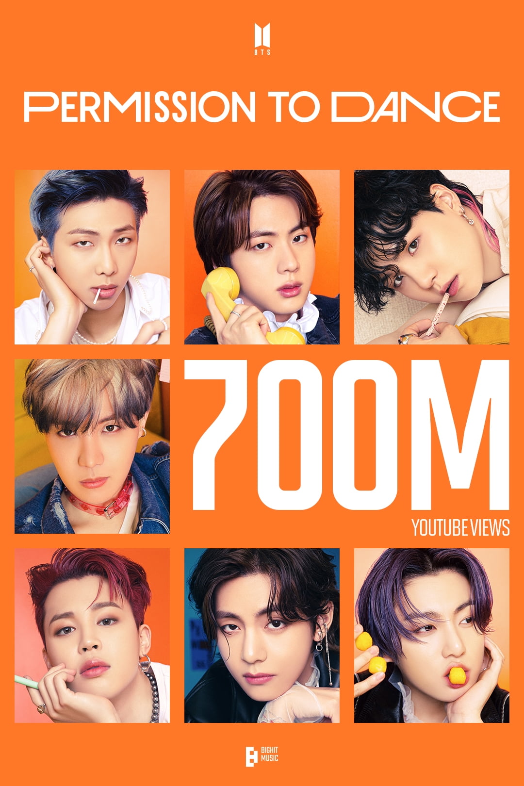 BTS、10本目の7億ビュー達成！「Permission to Dance」MVが新たな記録を樹立