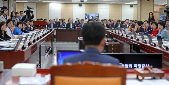 <YONHAP PHOTO-0997> 보건복지위원회 국정감사 시작    (원주=연합뉴스) 이상학 기자 = 4일 오전 강원 원주시 국민건강보험공단에서 국회 보건복지위원회의 국민건강보험공단과 건강보험심사평가원에 대한 국정감사가 열리고 있다.   2016.10.4    hak@yna.co.kr/2016-10-04 11:36:05/<저작권자 ⓒ 1980-2016 ㈜연합뉴스. 무단 전재 재배포 금지.>