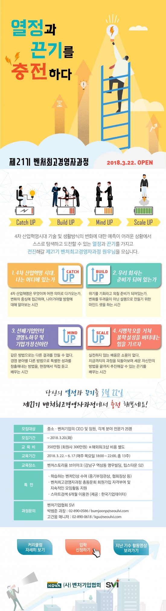 벤처기업협회, 21기 벤처최고경영자과정 모집