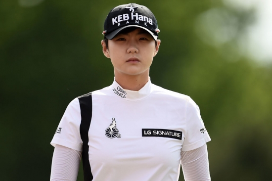 GRAND RAPIDS, MI - JUNE 16:  Sung Hyun Park of South Korea leaves the 17th green during the second round of the Meijer LPGA Classic at Blythefield Country Club  on June 16, 2017 in Grand Rapids, Michigan.  (Photo by Stacy Revere/Getty Images)