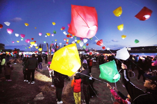 여주오곡나루축제,소망을 담아 날려요~!!